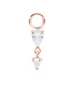 Dangling CZ Silver Charms CH-375
